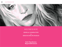 Tablet Screenshot of mistresskye.com